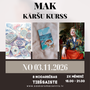 KURSI //03.11.26 sākums// *ONLINE* Kurss "Metaforisko kāršu ceļvedis" @ 2x mēnesī otrdienu vakaros/ Pasniedz Žanete Krūmiņa/ 4 mēneši/